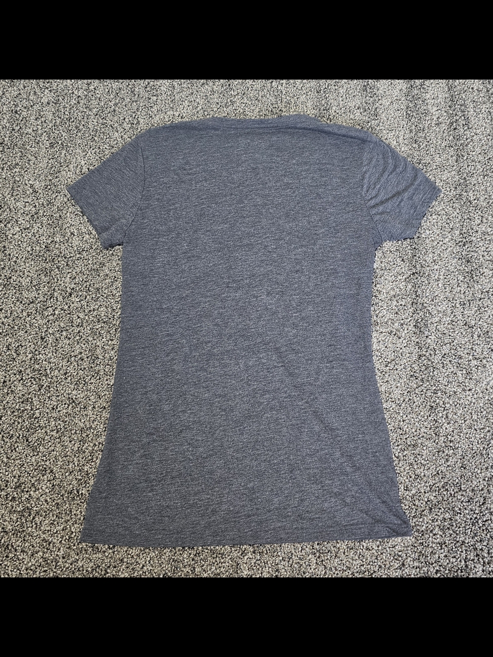 Converse Women's Charcoal V-Neck Tee with Yellow All Star Logo - Picture 4 of 12